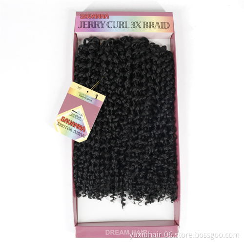 Synthetic Crochet Hair Jerry curly Hair Kinky Twist Braiding hair with Ombre Crochet Braid